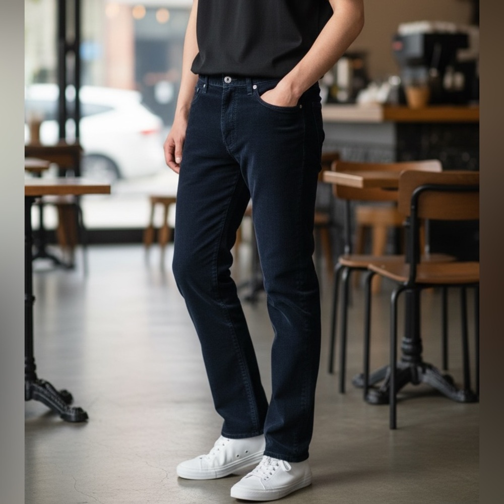 GAP Corduroy Black Men’s Low-rise Straight Jeans Size 32 Denim Jeans